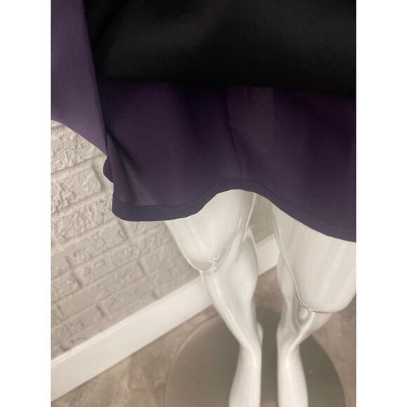Ellen Tracy Purple Sleeveless Asymmetrical Neckline Dress Size 6 - Picture 8 of 13
